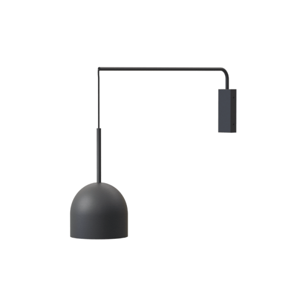 ROBIN lamps, Sieninis šviestuvas Rio single arm Juodai matinis ROBIN 875