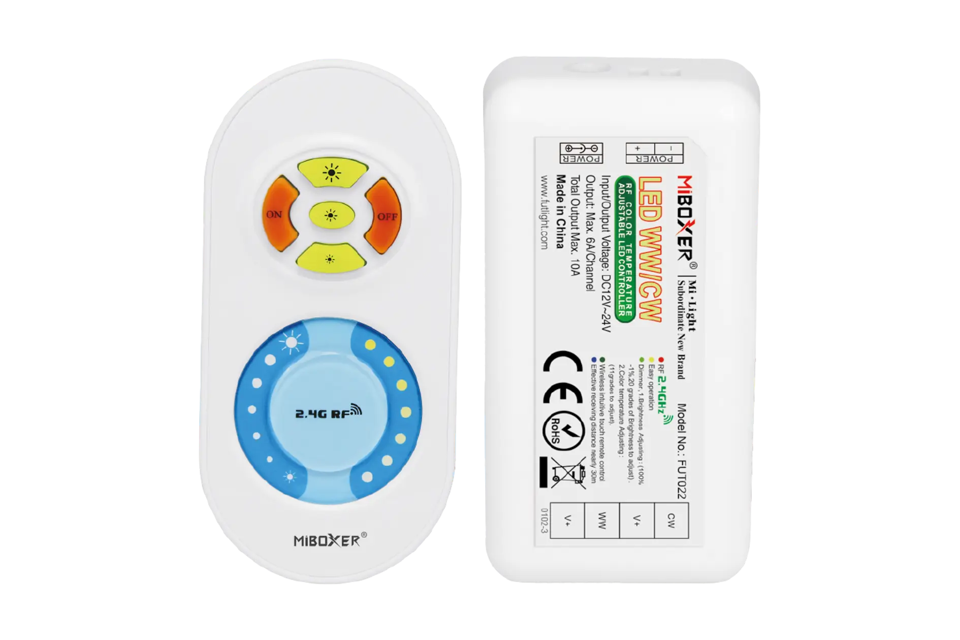 FUT022 Miboxer, Valdymo rinkinys + kontrolleris CCT 12-24VDC 10A FUT022