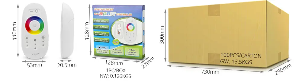 FUT027-EN_04 Miboxer, Valdymo rinkinys Nuotolinis + Kontroleris RGBW 12-24VDC 10A FUT027