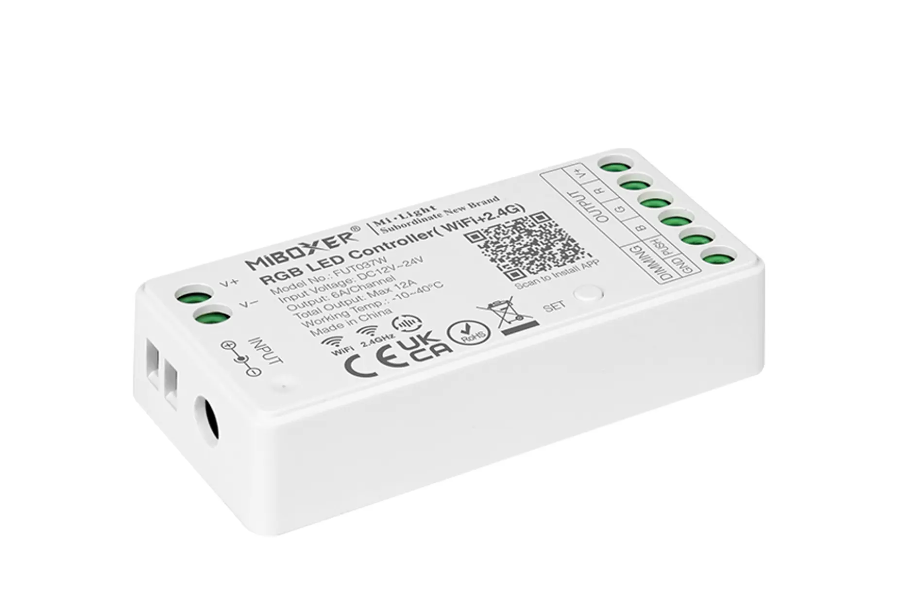 FUT037W Miboxer, LED kontroleris RGB 12-24VDC 12A WiFi FUT037W