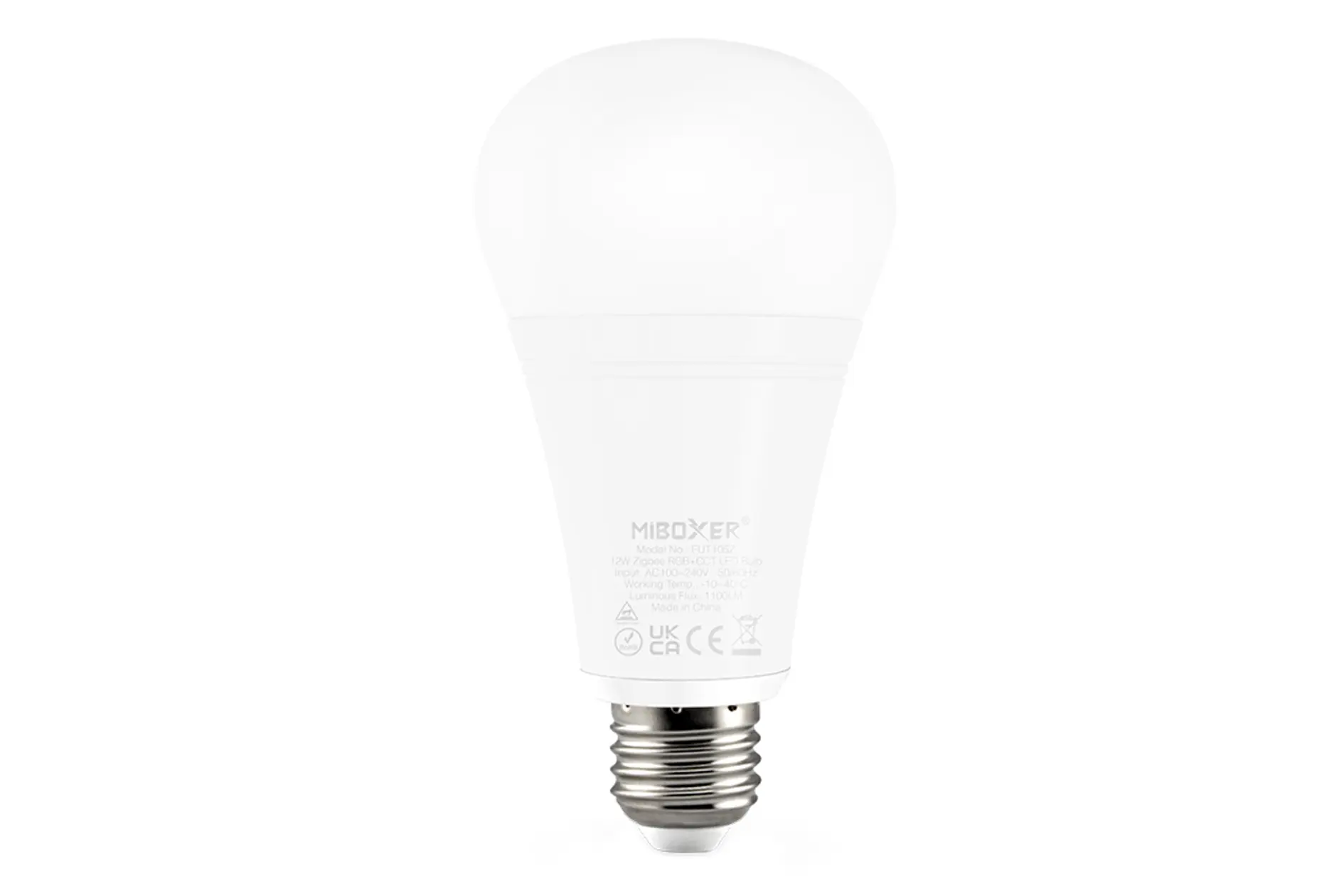 FUT105Z Išmanios lemputės Zigbee/Z-Wave/WIfi/Bluetooth, Led lemputė E27 12W RGB+CCT 230V Zigbee 3.0 FUT105Z