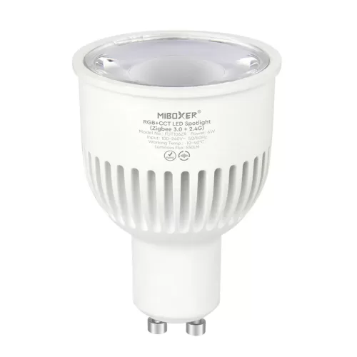 Išmanios lemputės Zigbee/Z-Wave/WIfi/Bluetooth, LED Šviestuvas GU10 6W RGB+CCT 230V Zigbee FUT106Z