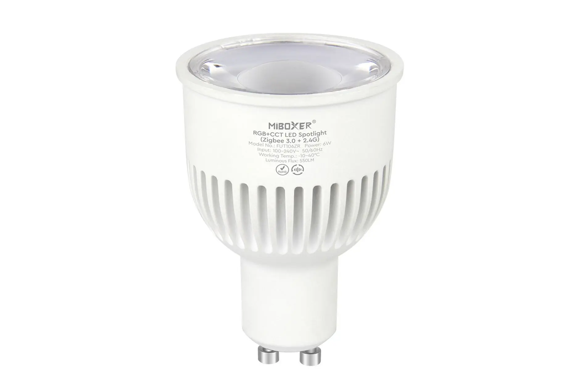 FUT106Z Išmanios lemputės Zigbee/Z-Wave/WIfi/Bluetooth, LED Šviestuvas GU10 6W RGB+CCT 230V Zigbee FUT106Z