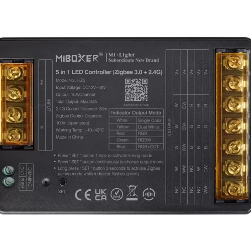 Miboxer, Valdiklis 5v1 RGB+CCT 12-48V 30A Zigbee 3.0 + 2.4G HZ5