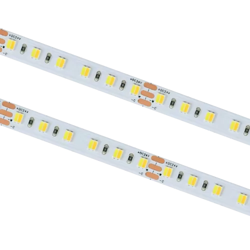 Atsparus drėgmei led juostos, LED juosta 24V IP20/IP66/IP68 120LED/m 19.2W/m 1930 lm/m 2700-6500K Karpoma kas 50mm