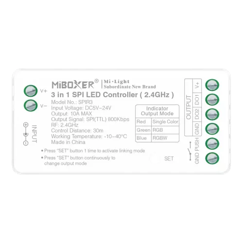 Miboxer, Kontroleris SPI 5-24V MONO/RGB/RGBW SPIR3