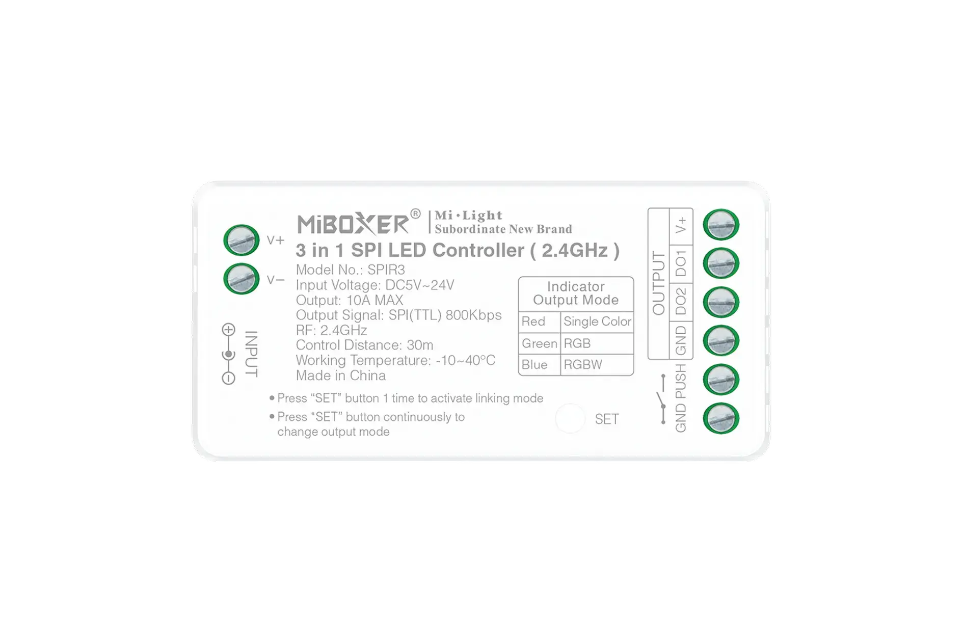 SPIR3 Miboxer, Kontroleris SPI 5-24V MONO/RGB/RGBW SPIR3