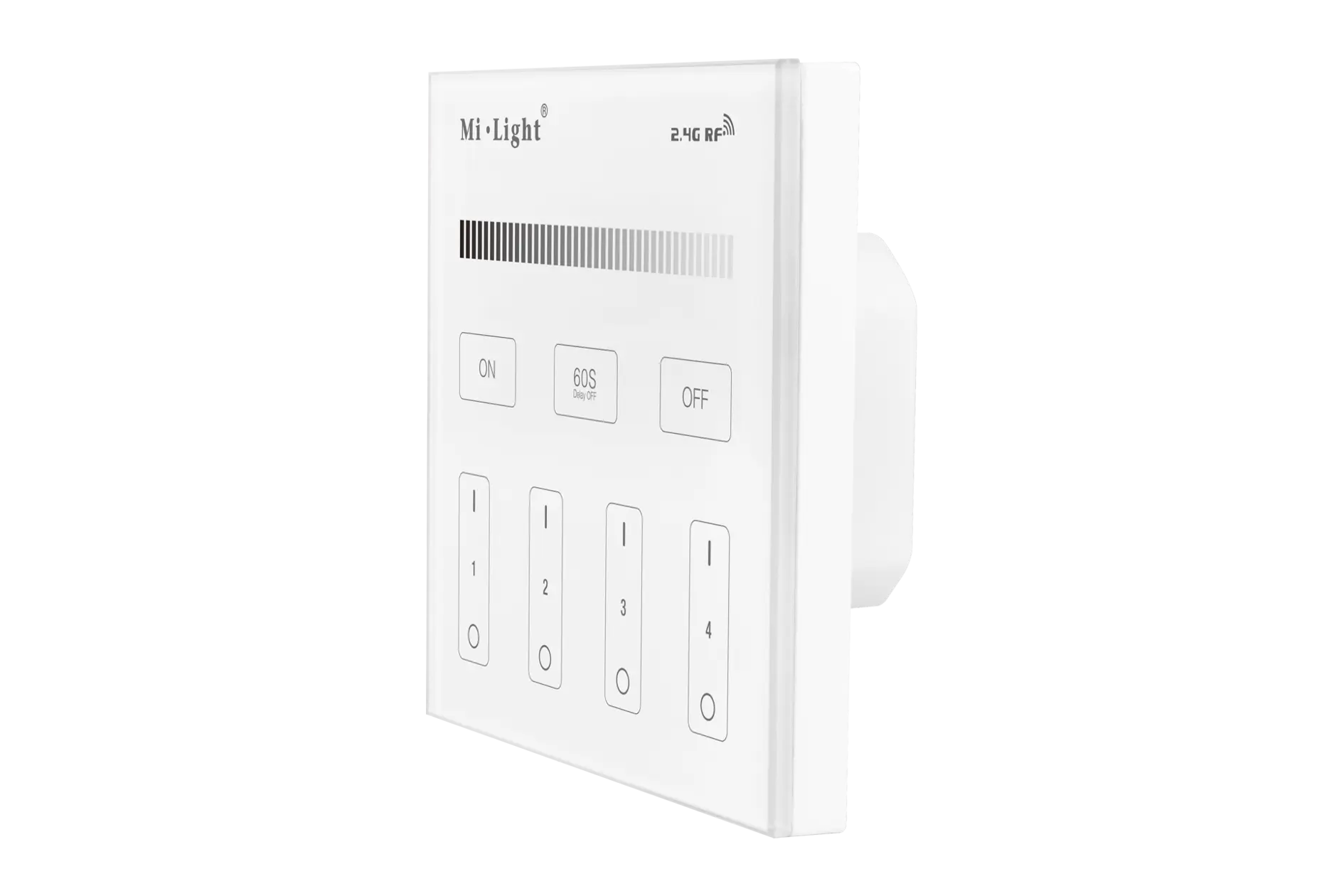 T1 Nuotolinio valdymo pultai RF ir jungikliai, Sieninis valdiklis MONO 4-zonos 230V T1