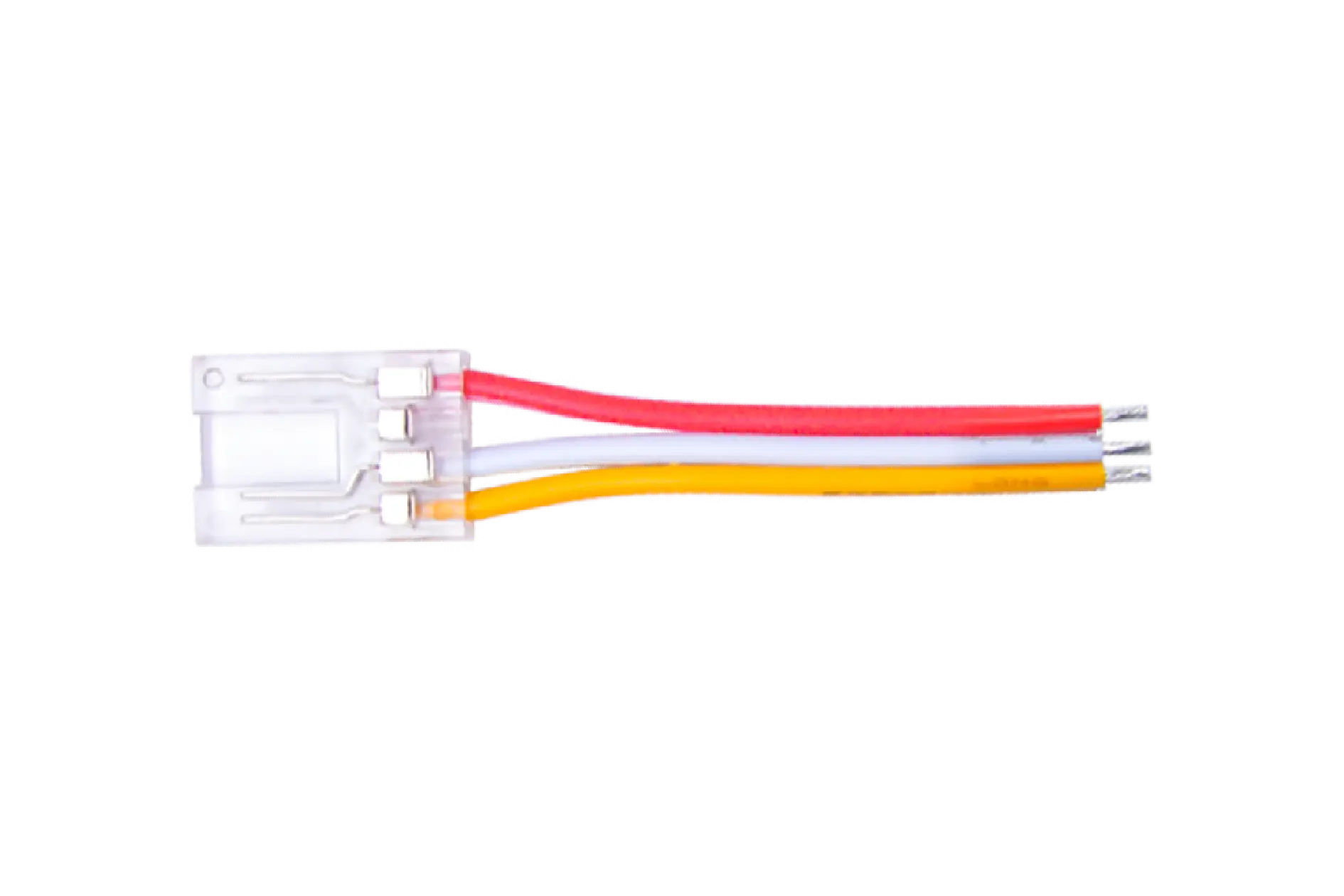 ZBCI-10XB-3 LED jungtys su laidais, Jungtis 10mm LED juostai COB - juosta prie laido, 3 kontaktų jungtis (FS-AP011-3-10XB-ZBCI)