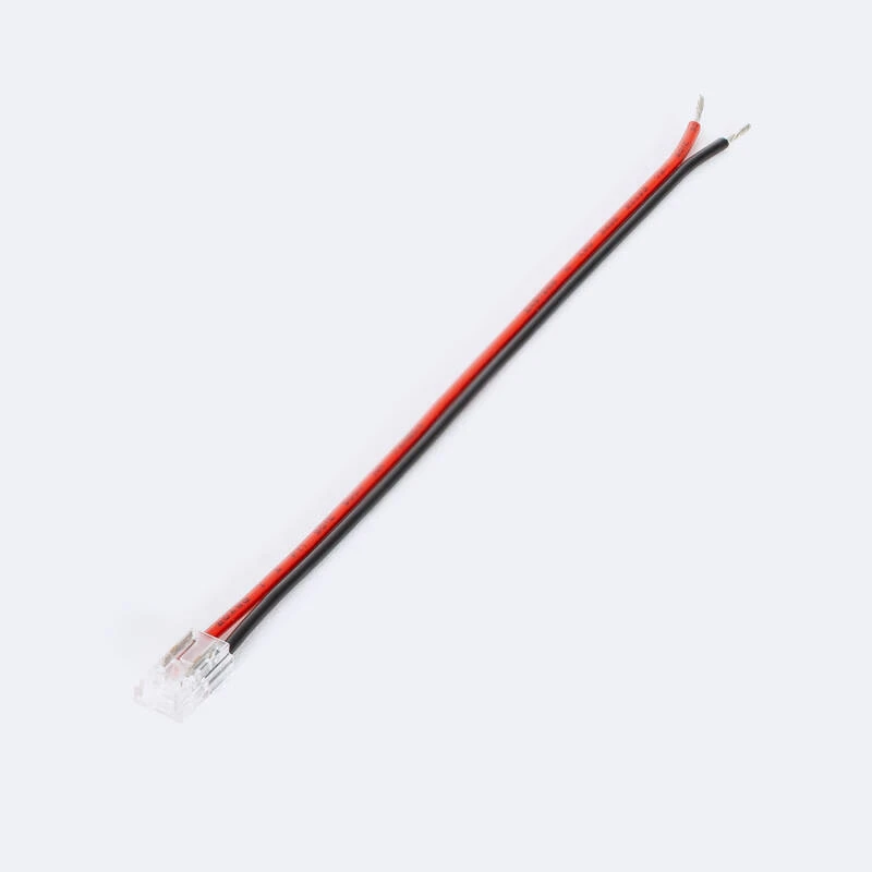 conector-tira-led-24v-dc-smdcob-ip20-ancho-5-mm-superestrecha-con-cable LED jungtys su laidais, Jungtis 8mm pločio LED juostoms su laidu