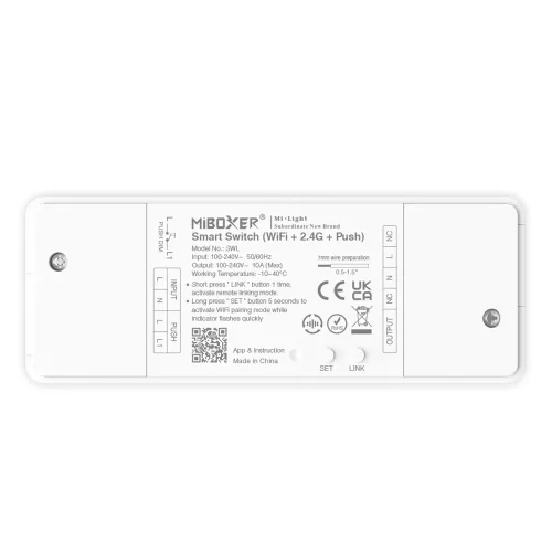 Miboxer, SWL išmanusis jungiklis (WiFi+2.4G+PUSH)