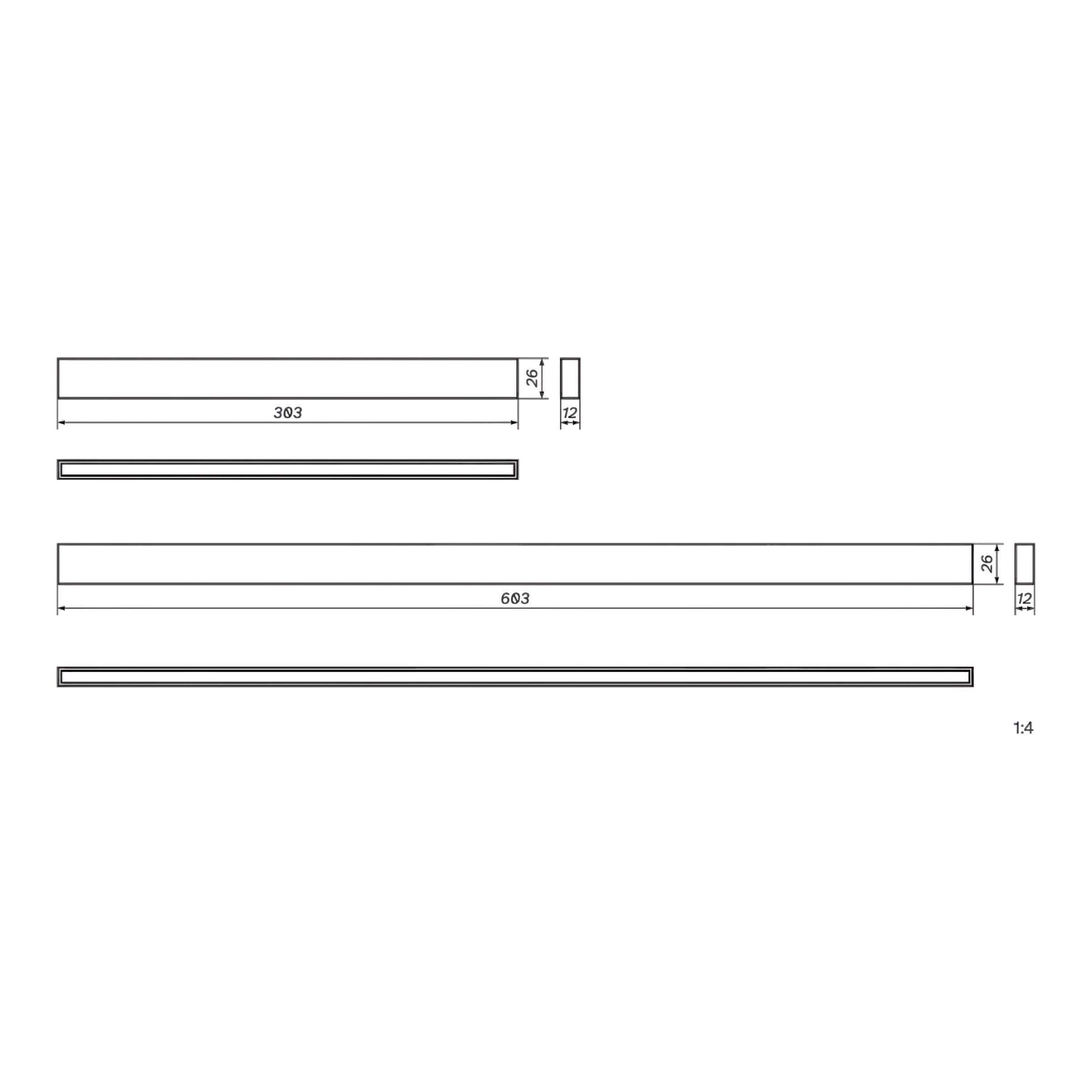 LOONARI WEKTOR STRIPE_S_L Loonari, Loonari STRIPE L LED šviestuvas 48V DC magnetinei bėginei sistemai, 20W